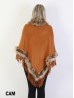 Poncho W/ Brown Fur Trim and Tassels
